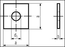DIN 436 - Square Washer 