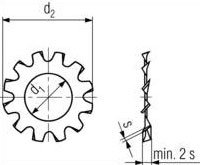 DIN 6797 A+J - Internal/External Tooth Lock Washers