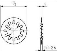 DIN 6797 A+J - Internal/External Tooth Lock Washers
